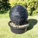 image 2 of Primrose Torver Slate Effect Sphere Outdoor Water Feature with Lights 56cm