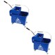 image 2 of 1 x 20 Litre Printed Blue Kentucky Dual Bucket & Wringer System With Wheels & Handle