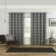 image 5 of Carnoustie Eyelet Blackout Curtains - Grey - 117cm x 183cm