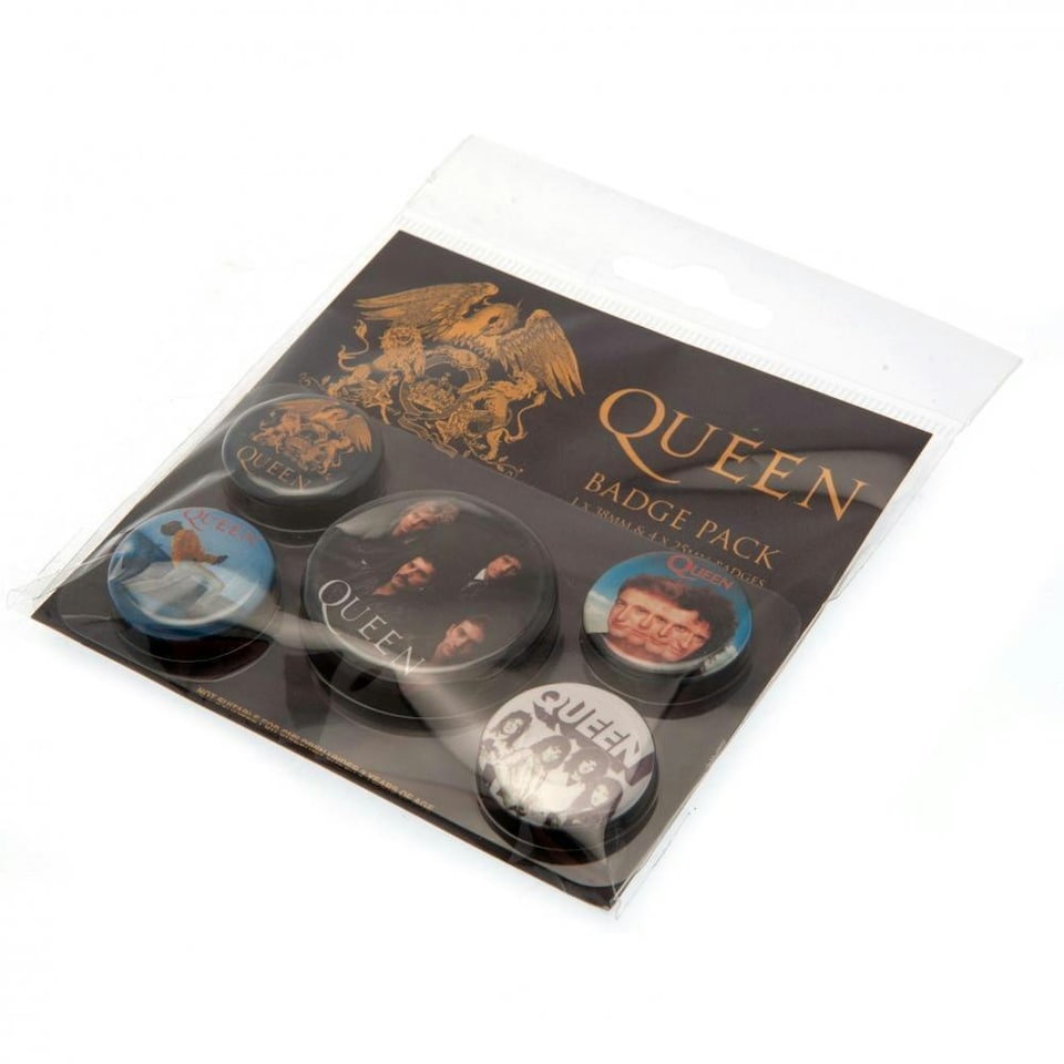 image 1 of Queen Classic Badge Set (Pack of 5) - Multicoloured - One Size