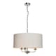 image 1 of BHS Henry 3 Light Ceiling Pendant with Grey Shade, Nickel