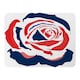 image 1 of Red & Blue Rose Print Blanket | Multi