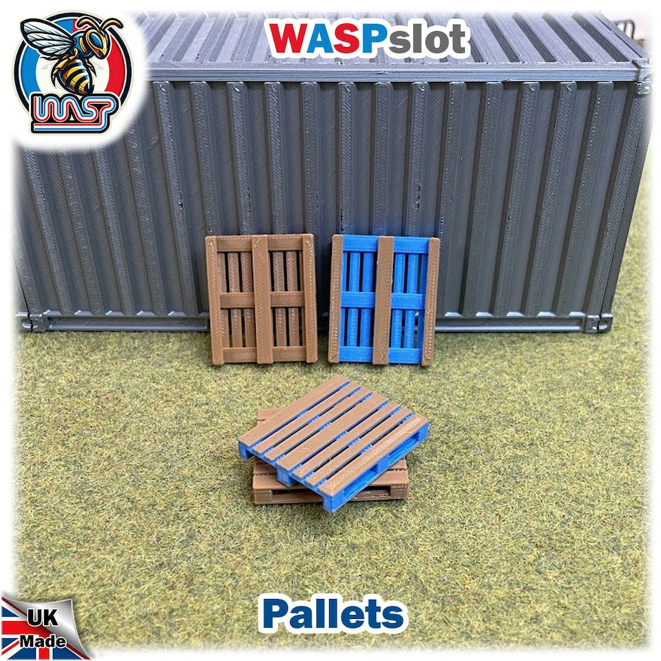 image 1 of Slot Car Trackside Scenery 4 x Pallet Kit Mix 1:32 Scale Wasp P