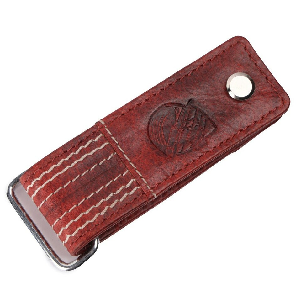 image 1 of CRICKET-GIFTS - Buffalo Leather Screw Key Chain | Luxurious & Durable | Ideal for Cricket Enthusiasts | Secure & Elegant Metal Clasp