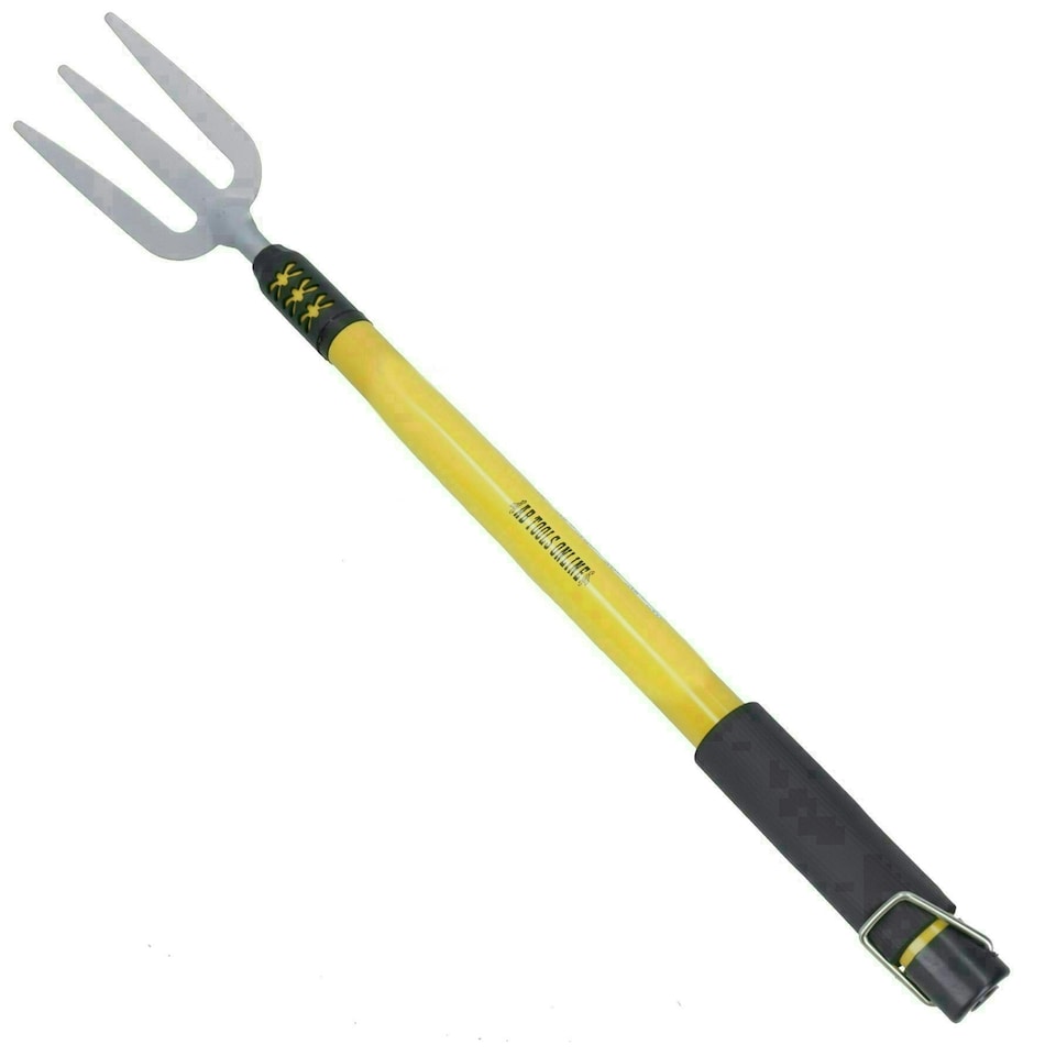 image 1 of Garden Fork Weeder + Shovel with Telescopic Handles 25" - 37" Gardening 3pc