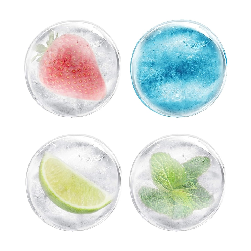 image 1 of Final Touch Set of 4 Silicone Ice Balls Multi Colour