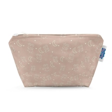 Peppa Pig Small Reusable Cloth Wipe Wet Bag - Moons & Stars Pink