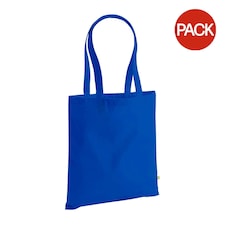 Westford Mill EarthAware Organic Bag For Life (10 Litres) (Pack of 2) - Bright Royal - One Size | Blue