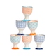 image 1 of Nicola Spring Hand-Printed Egg Cups - 5.5cm - 3 Colours - Pack of 6