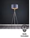 image 4 of ValueLights Camden Brushed Chrome Tripod Floor Lamp Grey Copper Shade and Bulb