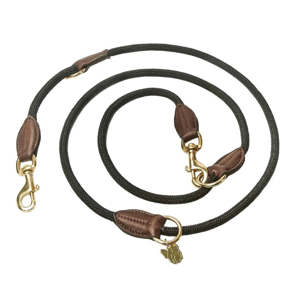 Digby & Fox Leather Dog Lead - Black - One Size