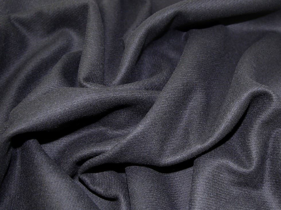 Lady McElroy Black 100% Pure Wool Coating Dressmaking Fabric, 140cm / 55" Wide - per metre