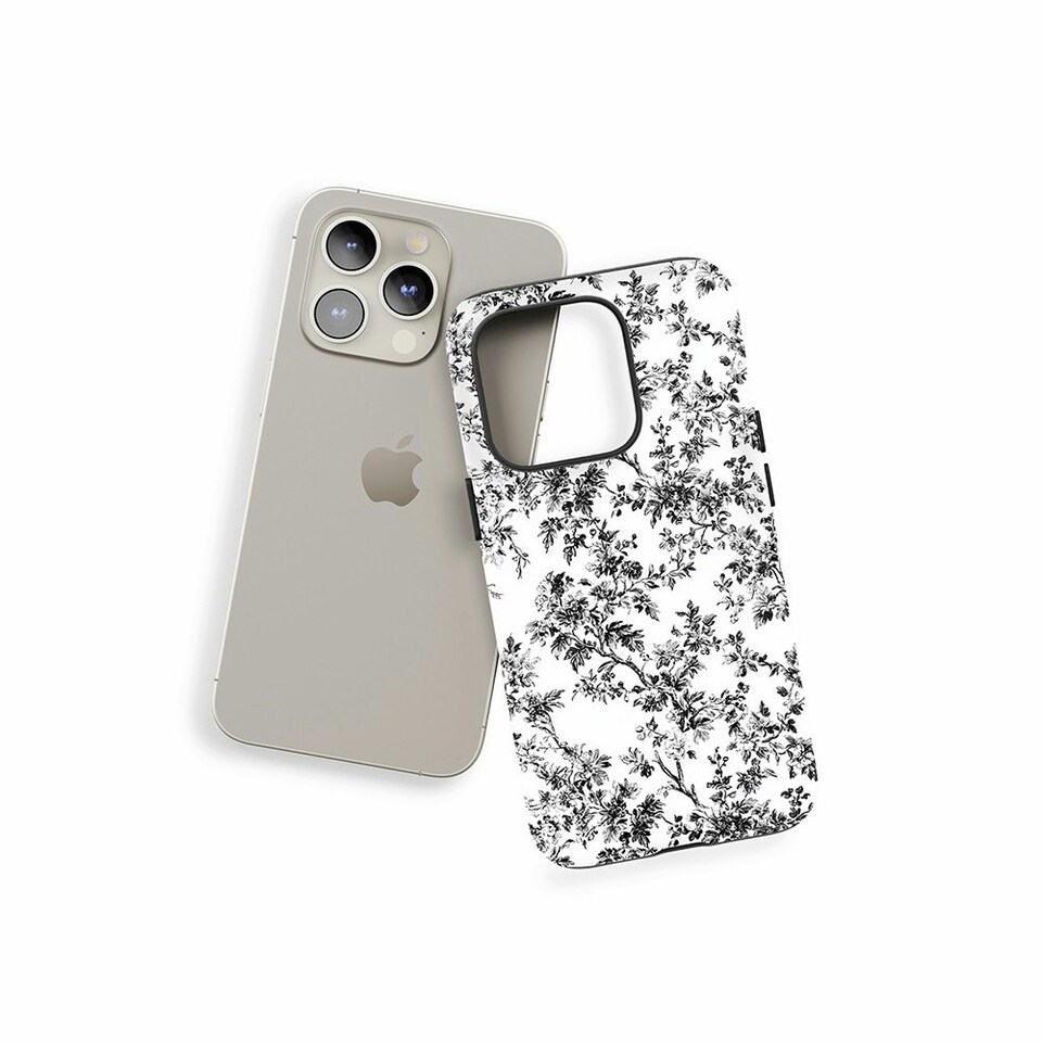 image 1 of Mono Floral Phone Case | Black | Galaxy S24 Plus
Slim | Galaxy S24 Plus
Slim