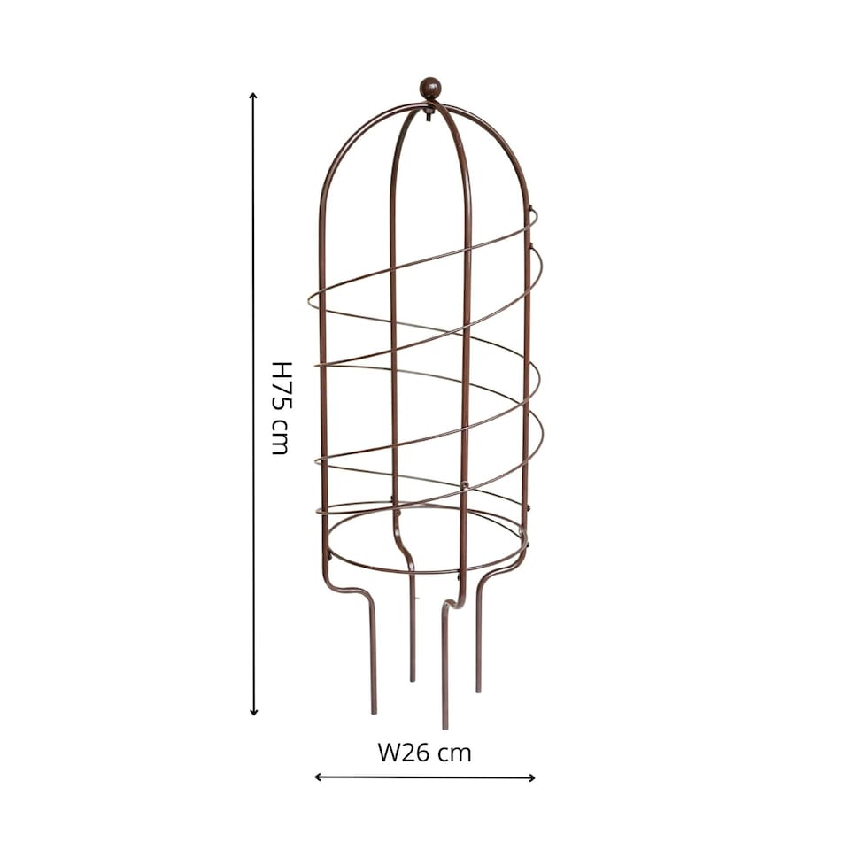 image 1 of Outdoor Pot Plant Support - Mild Steel - L64 x W26 x H26 cm - Zinc