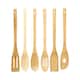 image 1 of Interiors by Premier 6pc Kitchen Utensil Set,  Includes Slotted Turner, Spoon, Spaghetti Server, & More, Perfect Bamboo Utensils