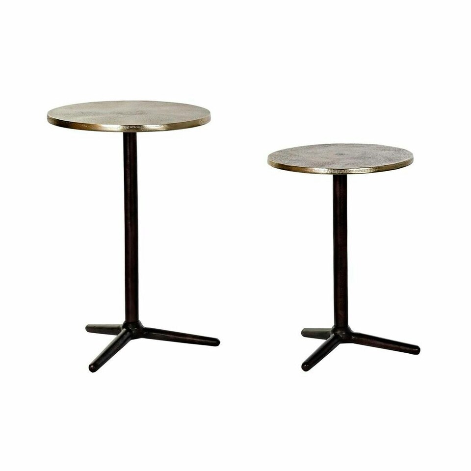 image 1 of Set of 2 small tables DKD Home Decor Black Golden 40 x 40 x 61 cm N/A
