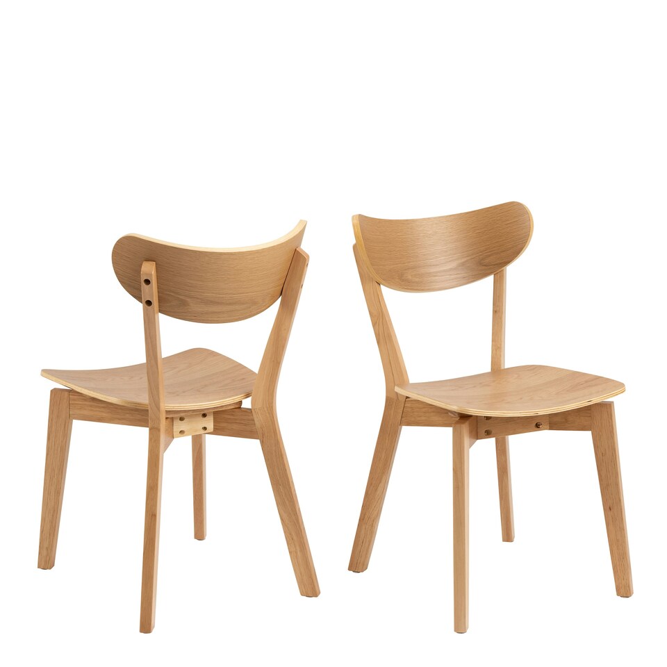 image 1 of Roxby Dining Chairs in Oak Set of 2