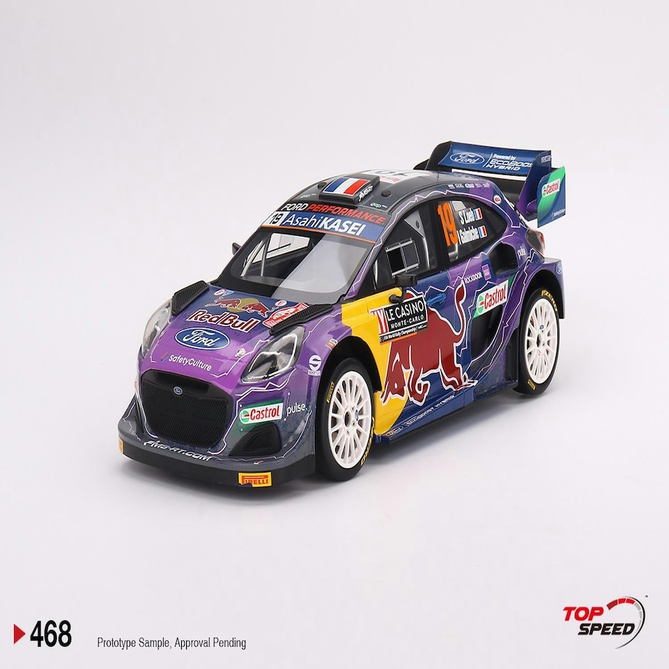 image 1 of Ford Puma Rally1 No.19 M-Sport Ford WRT 2022 Rally Monte Carlo Winner 1:18 Scale TSM TS0468
