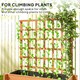 image 3 of Outsunny 3 Tier Wooden Garden Planters with Trellis for Vine Climbing Plants Brown