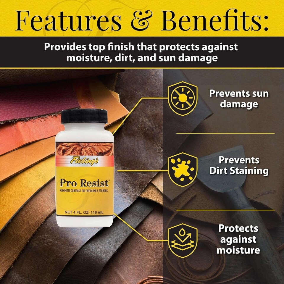 image 1 of Fiebing's Pro Resist - Leather Stain & Water Repellent Barrier 4oz | Clear