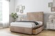 image 4 of Sloomy Lisbon Mink Naples Divan Bed Base 2 Drawers Right Side With 54 Inch Floor Standing Headboard & 12 Inch Matching Footboard | Brown | Mink | King | 1
