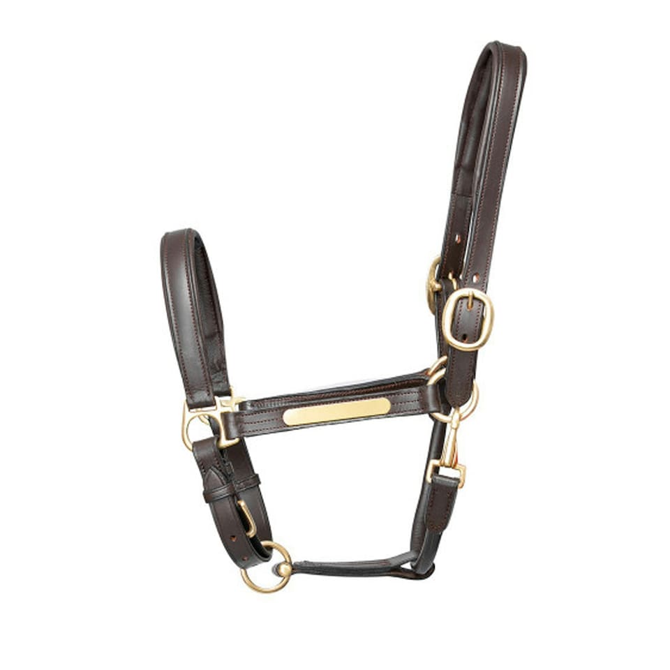 image 1 of Hy Leather Head Collar - Brown - Cob