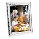image 1 of Classic Rectangular Silver Plated Metal 5 x 7 Picture Frame with Floral Border | Silver | 5" x 7"