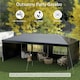 image 8 of Outsunny 6m x 3m Garden Gazebo Marquee Canopy Party Tent Canopy Patio Black