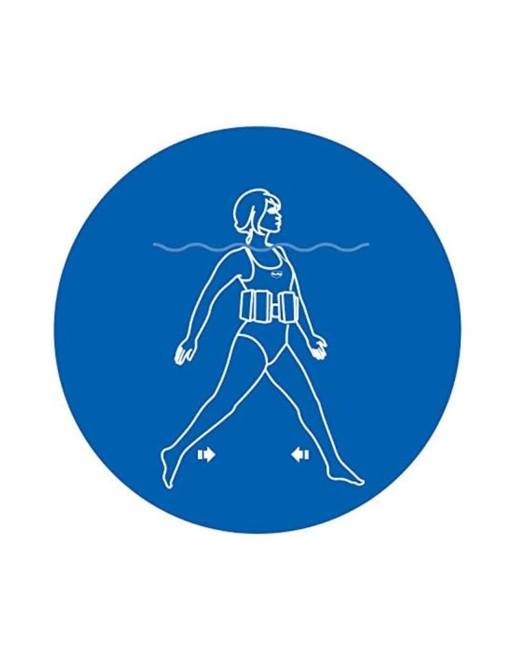 image 1 of Fashy Adult Aqua 6-Pads Swim Belts - Blue/White