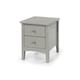 image 1 of Como 2 Drawer Petite Bedside Cabinet - Compact Shaker-Style Bedroom Storage | Grey | Grey | One Size | 1