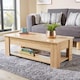 image 5 of Wooden Coffee Table With Lift Up Top Storage Area and Magazine Shelf | Brown
