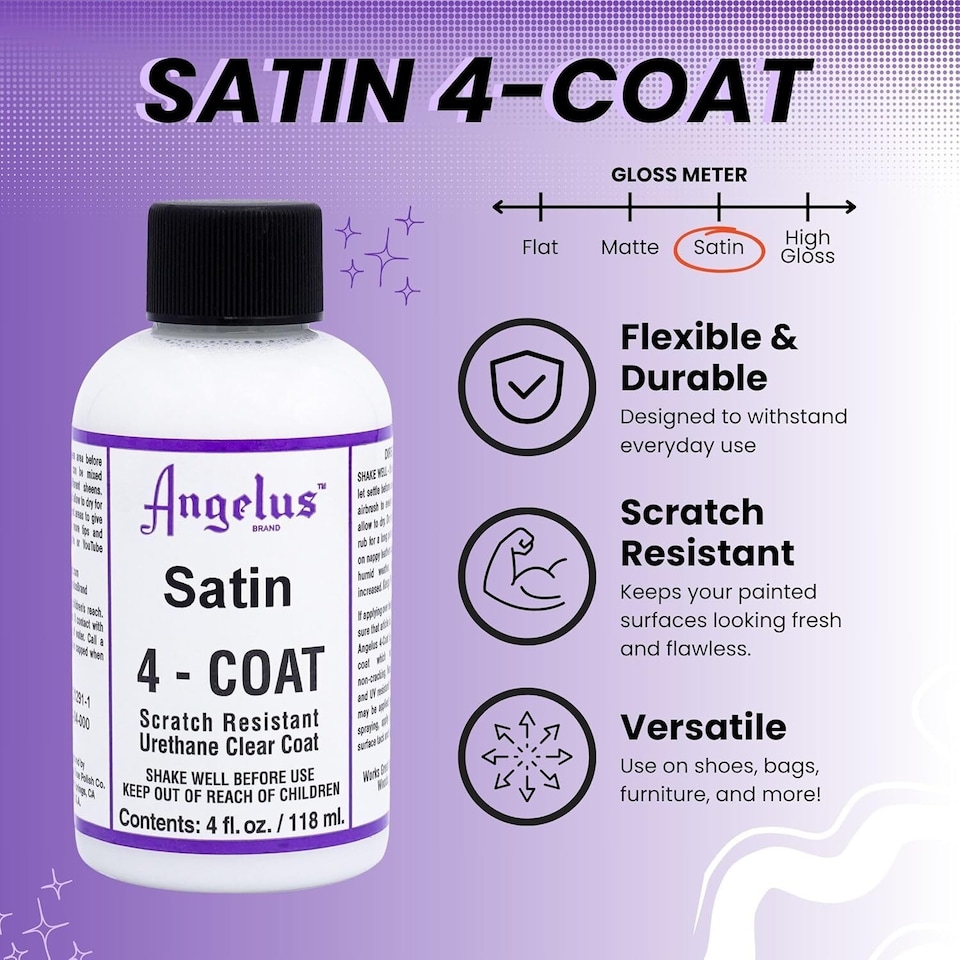 image 1 of Angelus 4-Coat 903 Satin Finisher - Soft Sheen for Leather Goods
