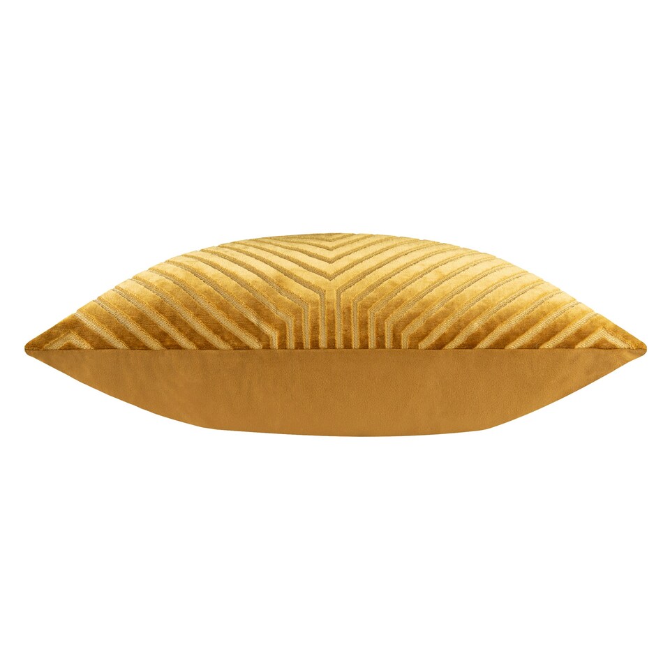 image 1 of Paoletti Evoke Cut Velvet Cushion Cover Orange
