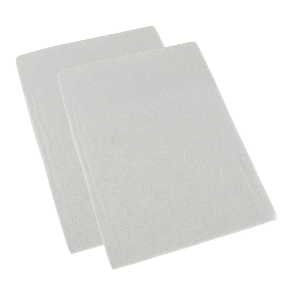 image 1 of Homescapes White Brushed Cotton Fitted Cot Sheet Pair, 70 x 140 cm | White