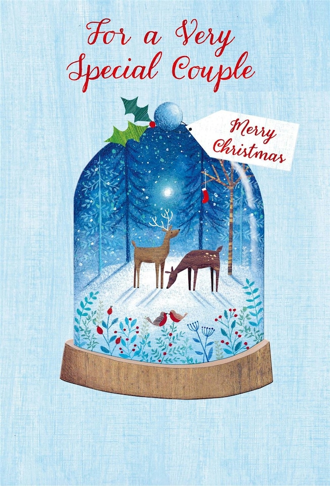 image 1 of Snowglobe Design Special Couple Christmas Card