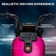 image 3 of HOMCOM 6V Electric Motorbike with Training Wheels, One-Button Start - Pink