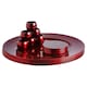 image 1 of Argon Tableware 18 Piece Metallic Charger Plates Set - Dark Red