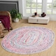 image 1 of CARNIVAL White Oval Rug with Fabric - Cotton - L60 x W90 - Multicolour Multi