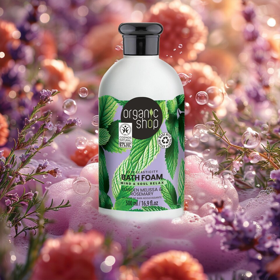 image 1 of Organic Shop Skin Elasticity Bath Foam Melissa & Rosemary 500ml