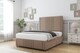 image 3 of Sloomy Harrington Mink Plush Divan Bed Base No Drawers With 26 Inch Strutted Headboard & 12 Inch Matching Footboard | Brown | Mink | Super King | 1