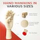 image 2 of 3 x Small Wooden Right Hand Manikin 18cm (7") - Wood Drawing Painting Art