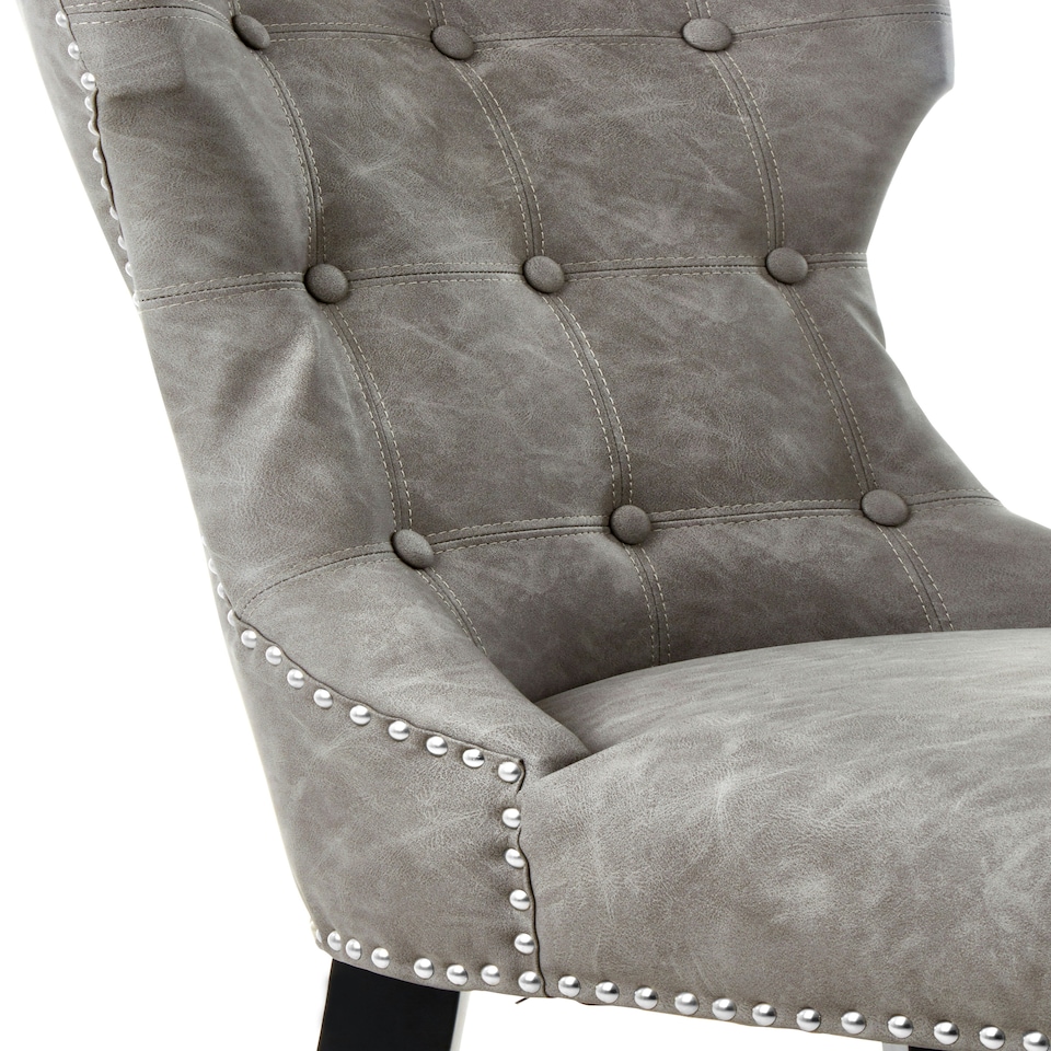 image 1 of Interiors by Premier Grey Velvet Chair, Enchanting Sleep Chair, Easy to Assemble Borg Chair, Comfy Dining Chair