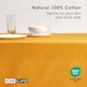 image 3 of Homescapes Mustard Yellow Tablecloth - 137 x 228 cm | Yellow | 137cm x 228cm (54" x 90")