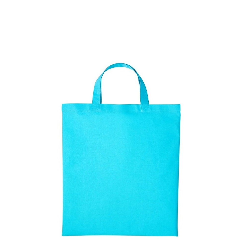 image 1 of Nutshell Cotton Short Handle Shopper - Turquoise - One Size Blue