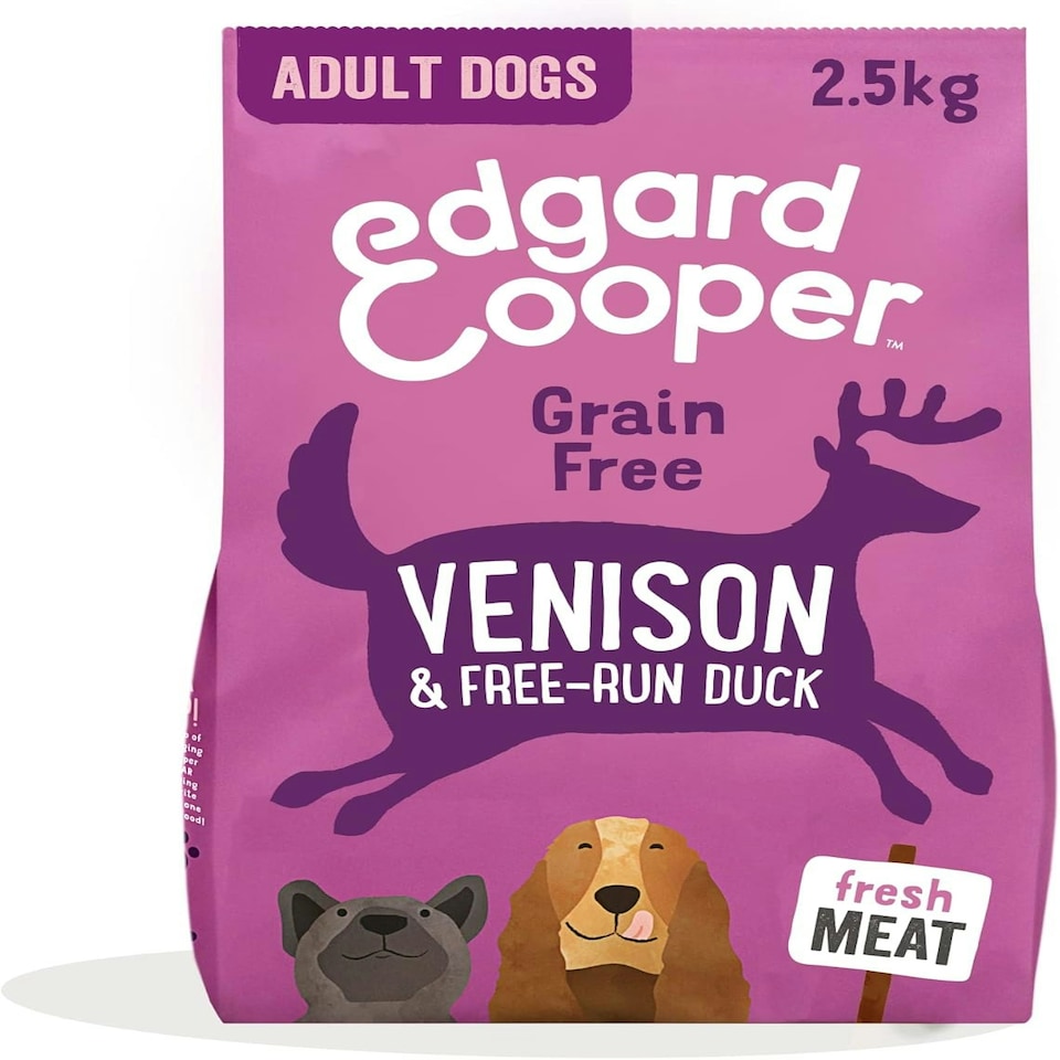 image 1 of Edgard & Cooper Adult Dry Dog Food - (Venison & Duck,2.5kg), Grain & Gluten Free, Hypoallergenic, Natural Ingredients & fresh meat (Packing May Vary)