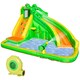 image 1 of Outsunny Kids Bouncy Castle with Slide Pool Basket Gun Climbing Wall W/ Blower