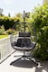 image 2 of Living and Home Swing Hanging Egg Chair with Cushion and Pillow, Black | Black | Cushion & Headrest Colour: Dark Grey | One Size