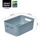 image 2 of SmartStore Essence Large Sea Salt Storage Tray Basket 11.4L, 3Pack Blue
