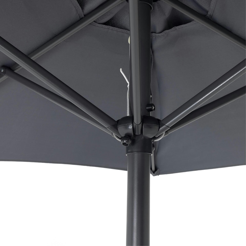 image 1 of Charles Bentley 2m Garden Patio Market Umbrella Crank Function - Grey