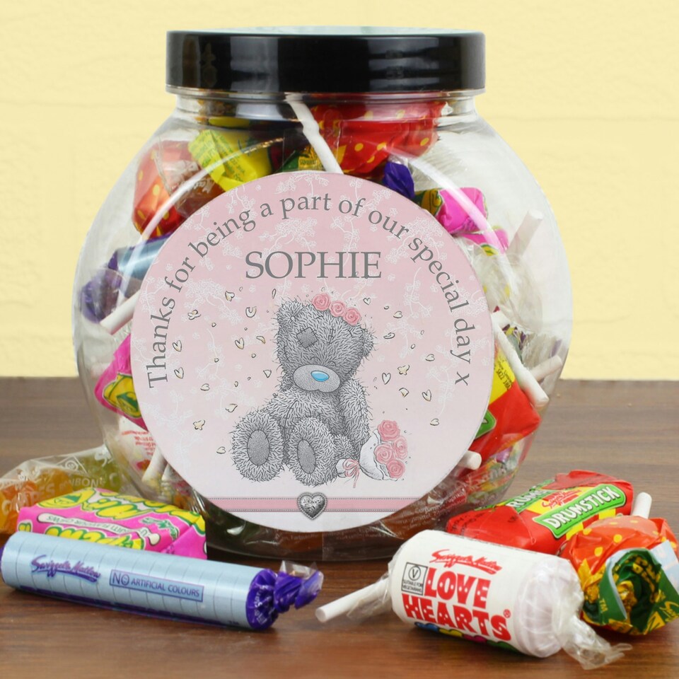 image 1 of Personalised Me To You Bridesmaid Wedding Sweet Jar